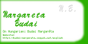 margareta budai business card
